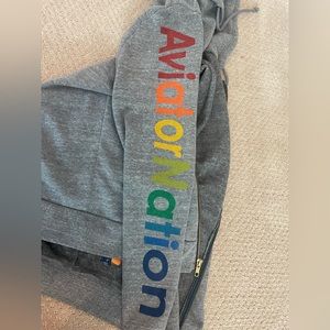 Aviator nation hoodie- heather grey